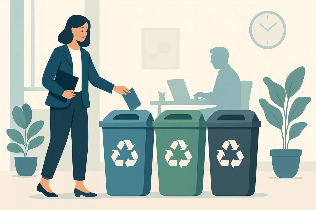 Estaciones de reciclaje para oficinas que sí funcionan